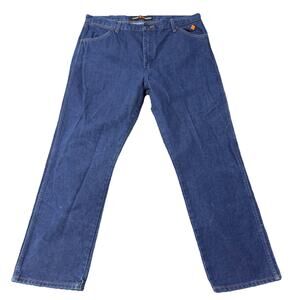 Wrangler FR Flame Resistant Jeans Dark Wash Denim Workwear Safety Mens 40x30